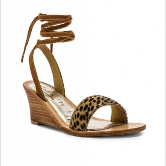 corNETTI Shoes - Cornetti Tropea Wedge Cheetah Print Sandals 36
